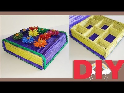 How to make a DIY storage box using newspaper ||  Newspaper craft || IRIS Craft Corner 18