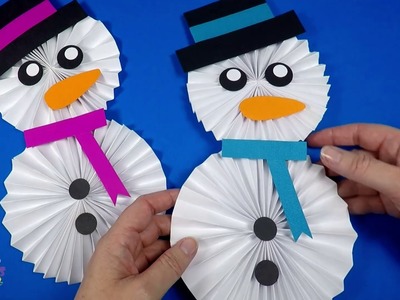 How to Make a Paper Snowman | Christmas Craft for Kids