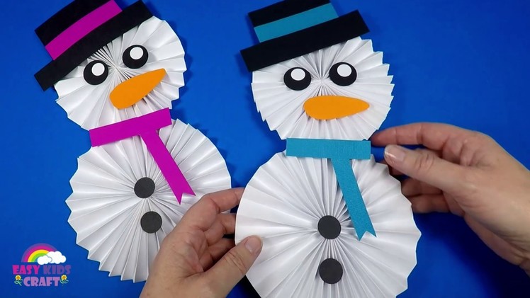 How to Make a Paper Snowman | Christmas Craft for Kids