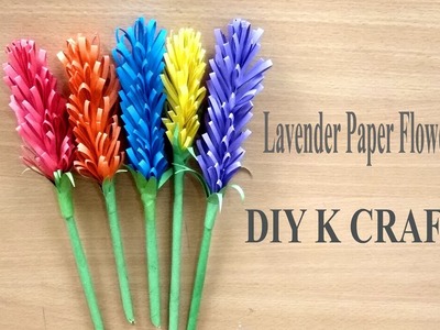 How to Make Beautiful Lavender Paper Flower| DIY K Craft