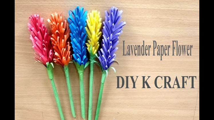 How to Make Beautiful Lavender Paper Flower| DIY K Craft