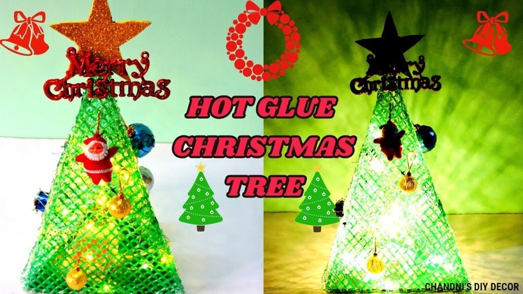 How To Make Christmas Tree From Hot Glue || Christmas Craft Ideas At Home || Christmas 2018 ||