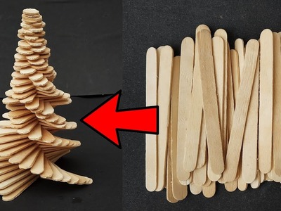 How to make ice cream stick craft | DIY Christmas tree making from Popsicle stick.
