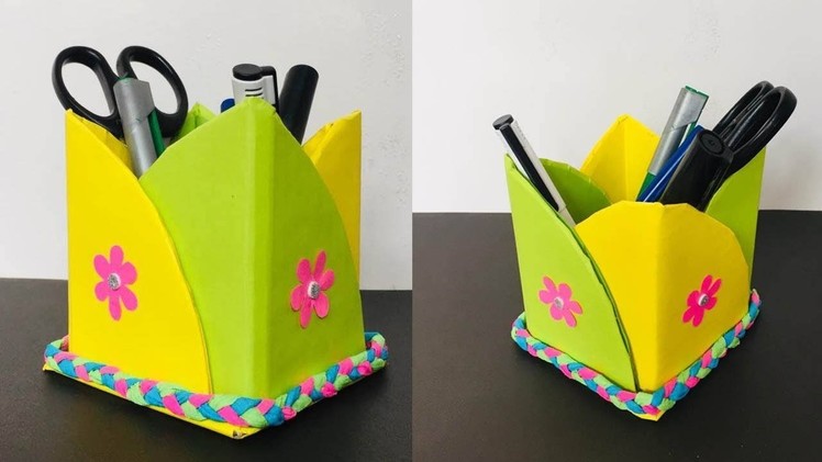 How to Make Pencil Box with Paper | Pencil Holder Ideas | Paper Craft Ideas