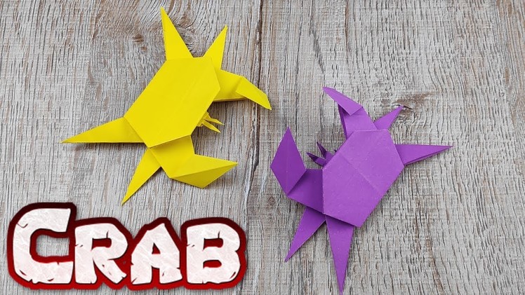 Origami Easy Crab Paper | How to make a paper 3D crab craft for kids | Handmade DIY Animal Paper