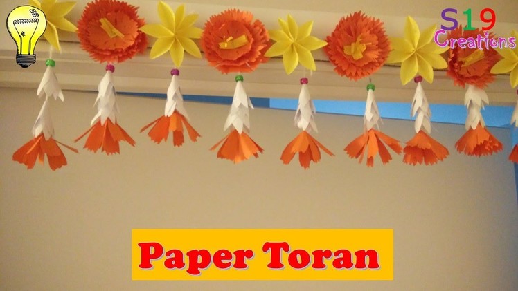 Paper toran | Paper craft ideas for diwali decoration | door hanging decoration | easy paper crafts