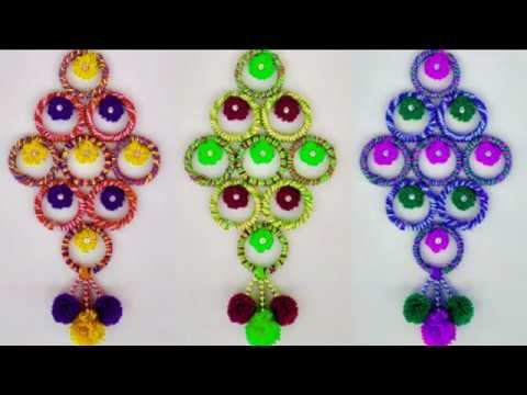 WALL HANGING CRAFT MAKING IDEAS \\ HOW TO MAKE WALL HANGING TORAN MAKING AT HOME || HANDMADE CRAFT |