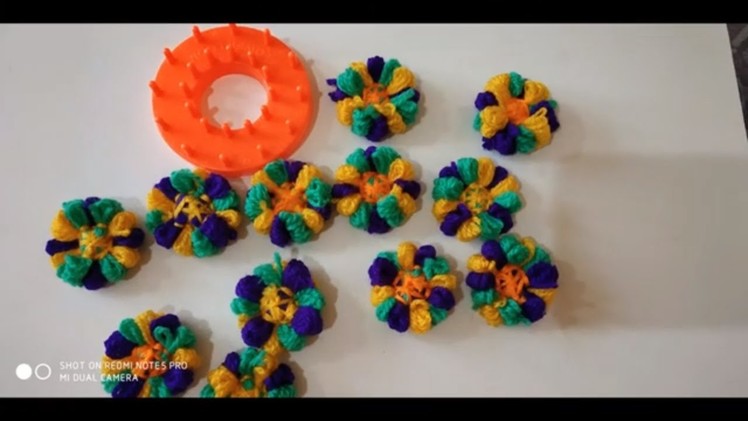 Woolen Flower Craft Idea