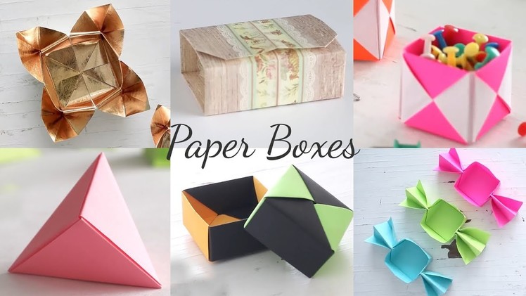 6 Easy DIY Paper Boxes | Paper Craft Ideas | Compilation