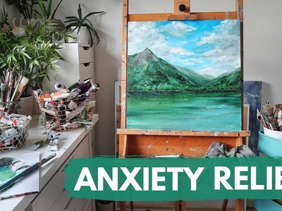 Anxiety Relief | Acrylic Painting Tutorial [REAL-TIME]