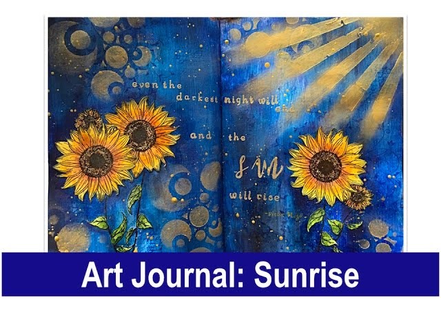 Art Journal: Sunrise (with Brushos, Nuvo embellishment mousse and many more mediums)