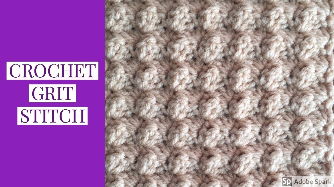 Crochet GRIT Stitch Variation, Beginner Level~One Row Repeat~Crochet Scarf