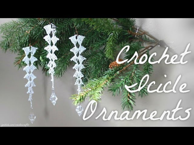 Crocheted Icicle Christmas Ornaments