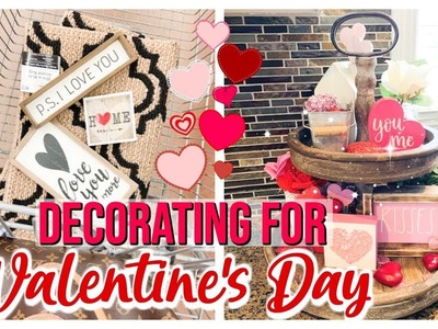 DECORATING FOR VALENTINE'S DAY 2019 | DAY IN THE LIFE OF A STAY AT HOME MOM VLOG