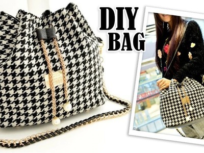 DIY SWEET SHOULDER BAG DESIGN. Chains Fashion Bucket Bag Tutorial