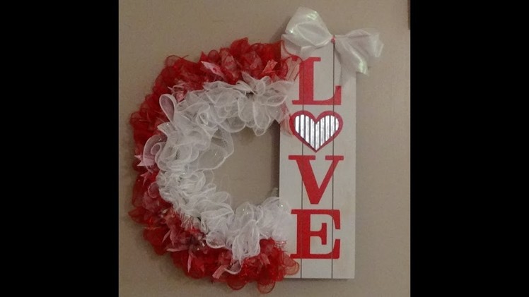 Dollar Tree DIY Love Wreath for Valentine's Day