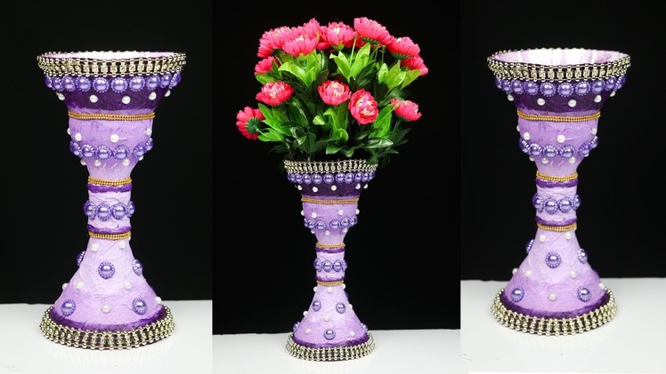 Flower Vase Out Of Waste Plastic Bottle | DIY Best Out Of Waste Idea | Plastic Bottle Craft