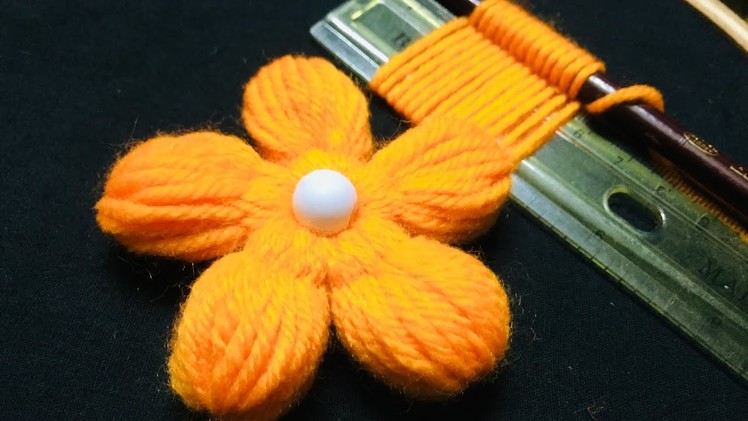 Hand Embroidery Amazing Trick#Easy Flower Embroidery Trick#Sewign Hack#Woolen Trick.