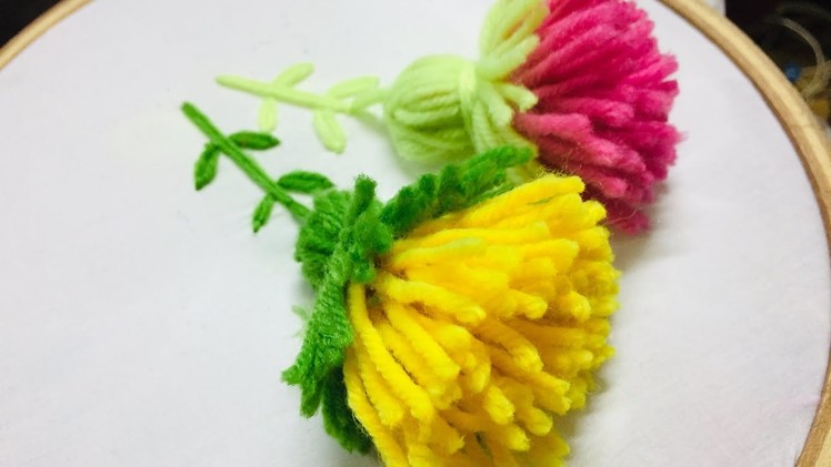 Hand Embroidery Amazing Trick l easy flower embroidery trick l embroidery trick.