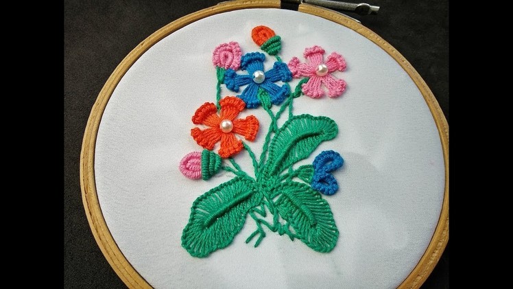 Hand Embroidery | Brazilian Embroidery | Brazilian Flower Embroidery | Fantasy Flower Stitch