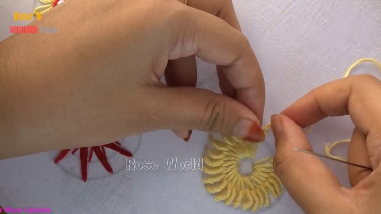 Hand embroidery  easy 4 flower tutorial in one video | easy embroidery idea for beginner