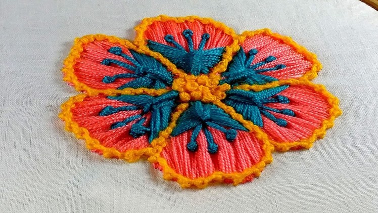 Hand Embroidery satin stitch different design