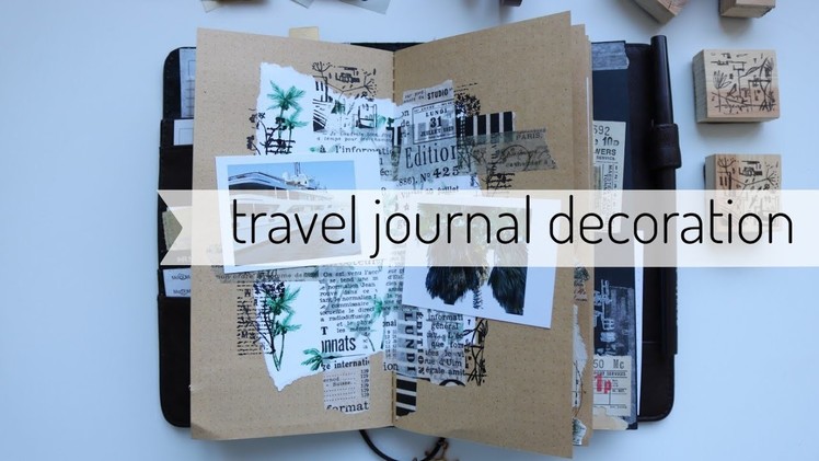 Holiday Travel journal Inserts _ polaroid and stamping _ plan with me