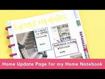 Home Updates Page for my Home Notebook