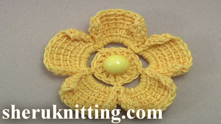 How to Do Crochet Flower  Tutorial 200 Tunisian Crochet