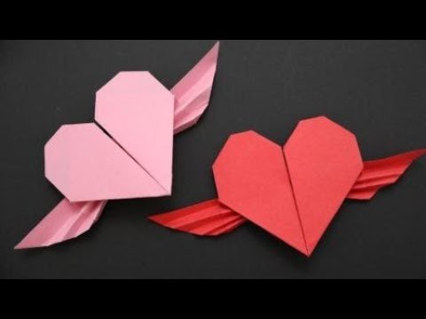 How to make an Origami Winged Heart | DIY paper crafts | Easy Origami step by step Tutorial