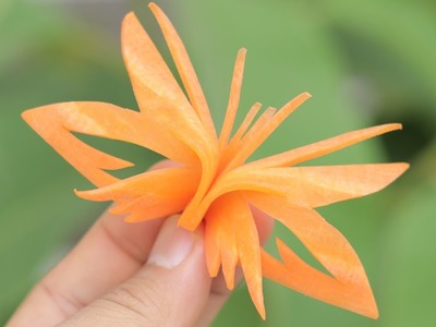 How To Make Carrot Carving Butterfly Garnish​ | Lavy Fuity