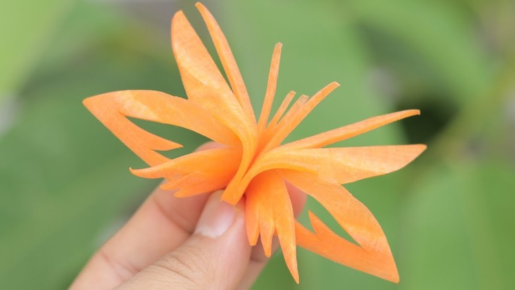 How To Make Carrot Carving Butterfly Garnish​ | Lavy Fuity