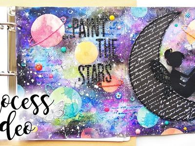 Paint The Stars | Art Journal Process Video