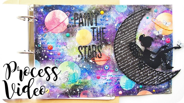 Paint The Stars | Art Journal Process Video