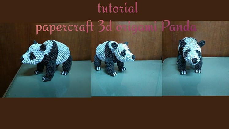 Papercraft 3d origami panda bear tutorial part 2