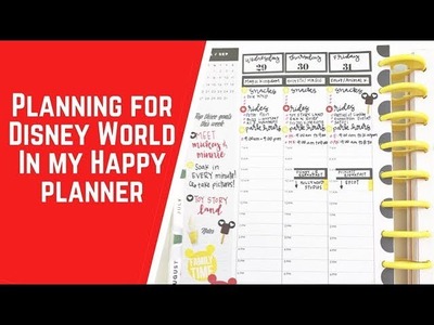 Planning for Disney World in my Happy Planner
