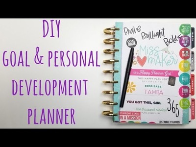 Ways To Re-Purpose and Use Un-used Planners - #6 - DIY Goal Planner.Personal Development Planner