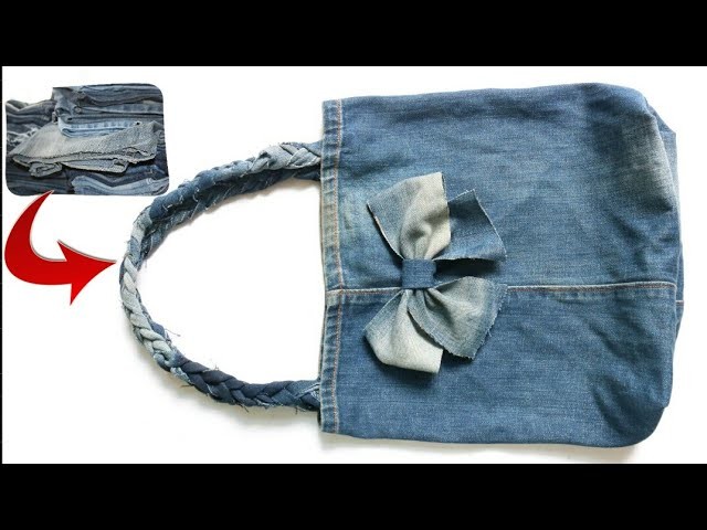 A bag of old jeans with your own hands: How to sew a bag |Best out of waste old jeans| Reuse jeans