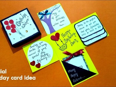 Beautiful Handmade Birthday card idea  |  Special birthday card l complete tutorial
