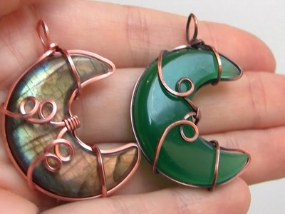 Crescent Moon Wire Wrapped Pendant Tutorial