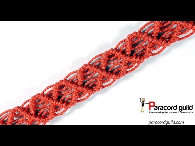 Diamond pattern paracord bracelet- double half hitch