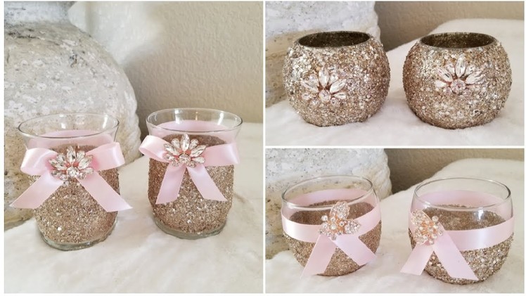 DIY | 6 GLAMOROUS DOLLAR TREE CANDLE HOLDERS | QUICK AND EASY DIY | INEXPENSIVE DECOR 2019