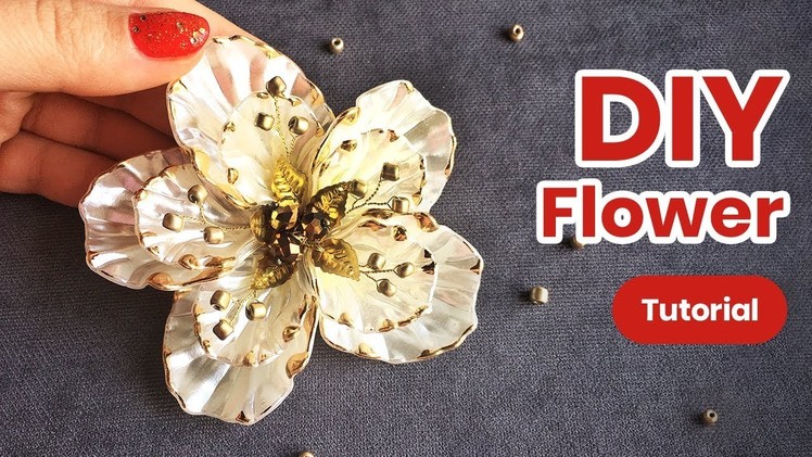 DIY Flower Tutorial! How To Make FLOWER From Wire and Beads.