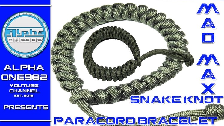 How to make a Mad Max Bracelet Snake knot without buckles