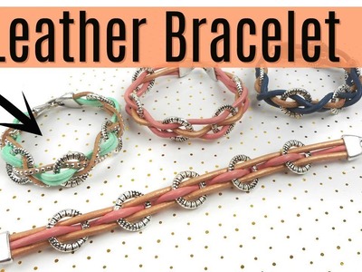 Leather Bracelet With Charms - Super Easy Tutorial!