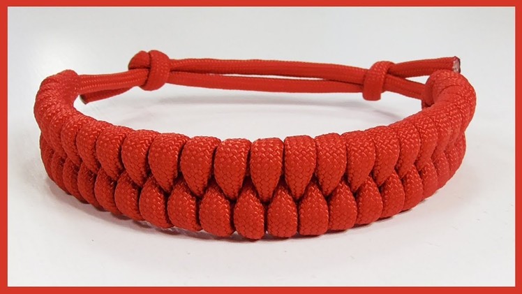 Rastaclat Style Fishtail Braid Paracord Bracelet With Sliding Knot Closure