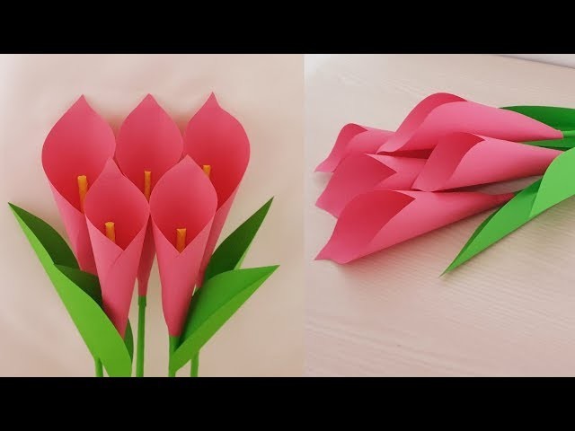 Special Paper Craft - Calla Lily Paper Flowers - DIY Home Decorations Ideas