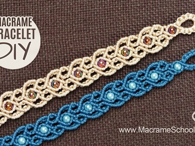 Stylized Hearts Arabic Motif Macramé Bracelet Tutorial
