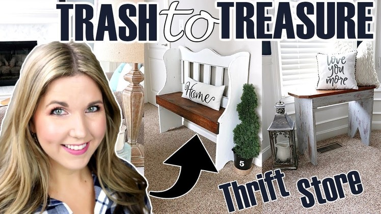 ⚫ THRIFT STORE MAKEOVER ⚫ TRASH TO TREASURE UPCYCLE