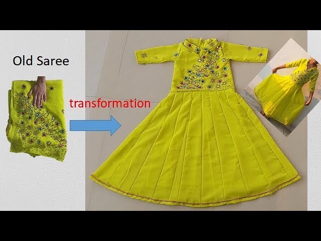 old saree anarkali